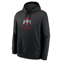 Nike Ohio State Buckeyes Basketball Two-Hit Club Fleece Pullover Hoodie