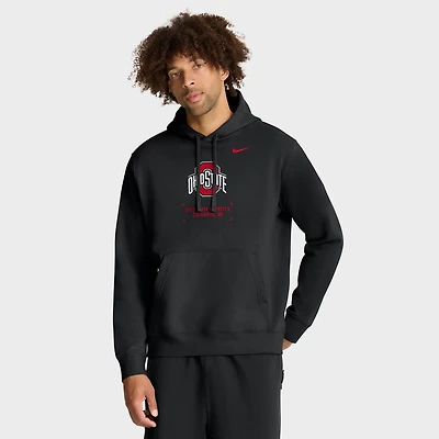 Nike Ohio State Buckeyes Basketball Two-Hit Club Fleece Pullover Hoodie