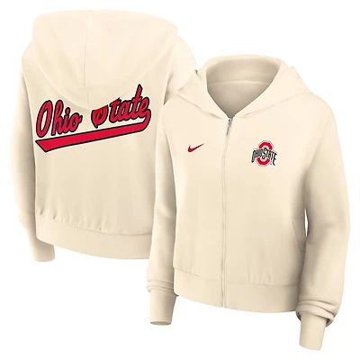 Nike Ohio State Buckeyes Chill Midi Full-Zip Hoodie