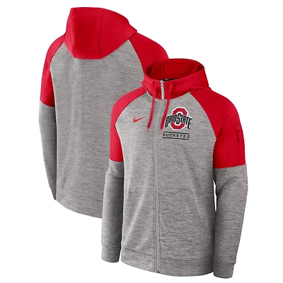 Nike Ohio State Buckeyes Fitness Raglan Performance Full-Zip Hoodie