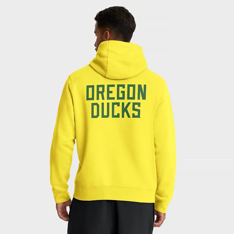 Nike Oregon Ducks Basketball Two-Hit Club Fleece Pullover Hoodie