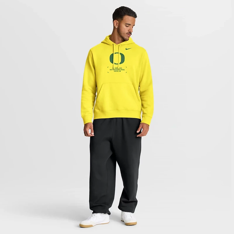Nike Oregon Ducks Basketball Two-Hit Club Fleece Pullover Hoodie