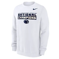 Nike Penn State Nittany Lions 2025 NCAA Wrestling National Champions Club Fleece Pullover Sweatshirt