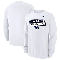 Nike Penn State Nittany Lions 2025 NCAA Wrestling National Champions Club Fleece Pullover Sweatshirt