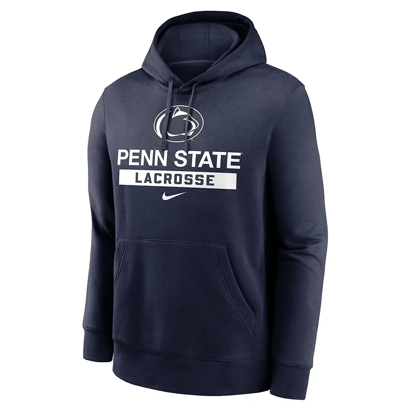 Nike Penn State Nittany Lions Lacrosse Stacked Fleece Pullover Hoodie