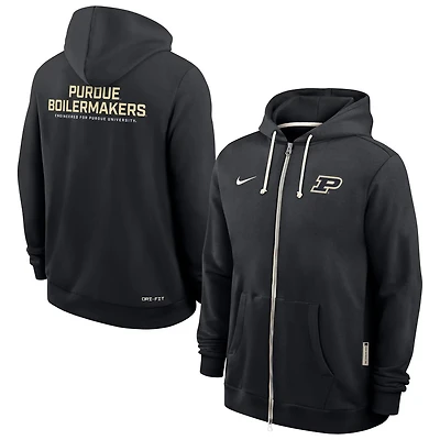 Nike Purdue Boilermakers 2025 Sideline Performance Full-Zip Hoodie