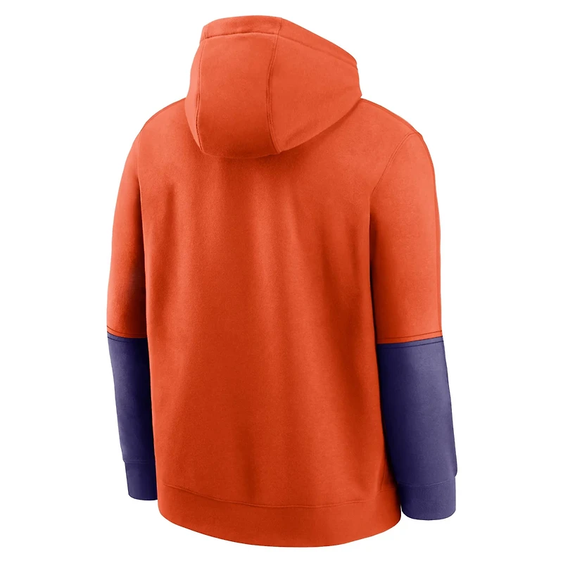 Nike Purple Clemson Tigers 2024 Sideline Club Pullover Hoodie
