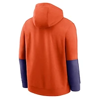 Nike Purple Clemson Tigers 2024 Sideline Club Pullover Hoodie