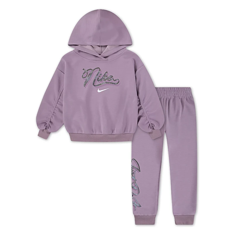 Nike Ruched Pullover Hoodie and Joggers 2-Piece Set