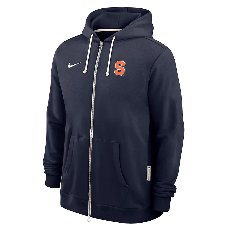 Nike Syracuse Orange 2025 Sideline Standard Issue Dri-Fit Full-Zip Hoodie