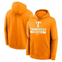 Nike Tennessee Volunteers Football Stack Club Fleece Pullover Hoodie