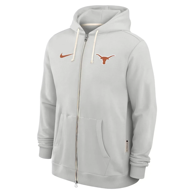 Nike Texas Longhorns 2025 Sideline Standard Issue Dri-FIT Full-Zip Hoodie
