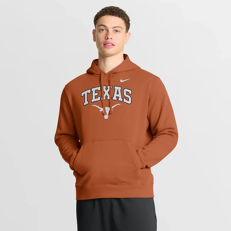 Nike Texas Longhorns Club Fleece Arch Pullover Hoodie