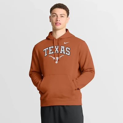 Nike Texas Longhorns Club Fleece Arch Pullover Hoodie