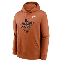 Nike Texas Longhorns Legacy Logo Club Fleece Pullover Hoodie