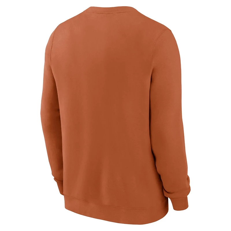 Nike Texas Longhorns Primetime Evergreen Fleece Pullover Sweatshirt
