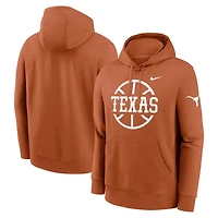Nike Texas Longhorns Basketball Icon Club Fleece Pullover Hoodie