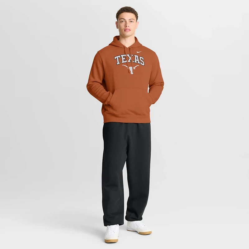 Nike Texas Longhorns Club Fleece Arch Pullover Hoodie