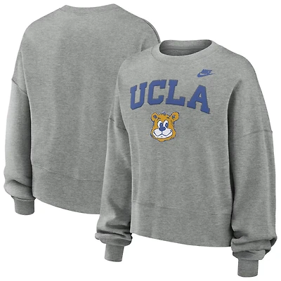Nike UCLA Bruins Legacy Fleece Classic Arch Oversized Cropped Tackle Twill Sweatshirt