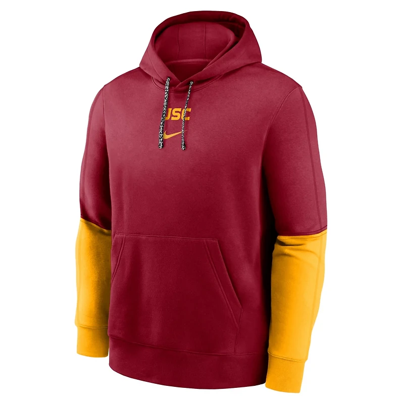 Nike USC Trojans 2024 Sideline Club Pullover Hoodie
