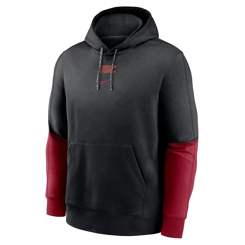 Nike USC Trojans 2024 Sideline Club Pullover Hoodie