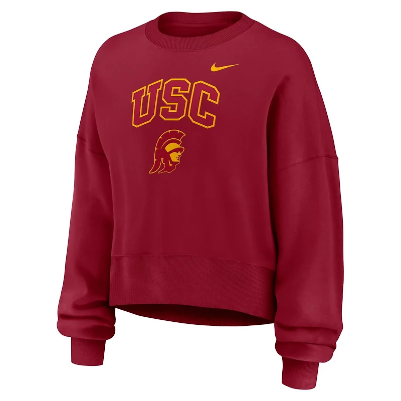 Nike USC Trojans Oversized Phoenix Arch Pullover Sweatshirt