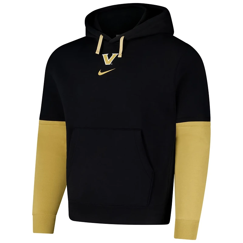 Nike Vanderbilt Commodores 2024 Sideline Club Fleece Pullover Hoodie