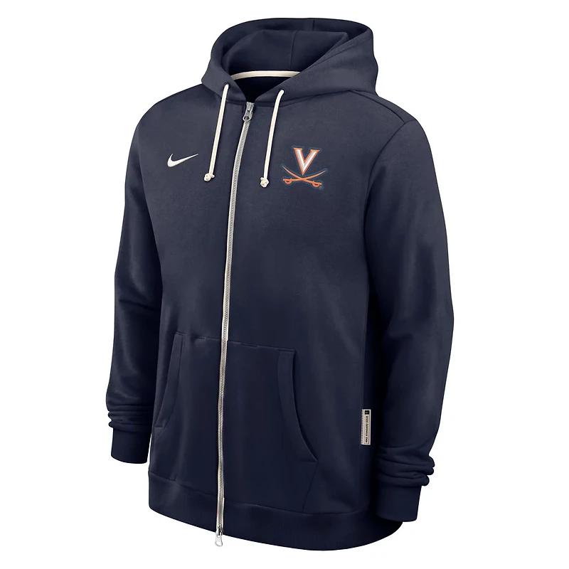 Nike Virginia Cavaliers 2025 Sideline Performance Full-Zip Hoodie