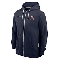 Nike Virginia Cavaliers 2025 Sideline Performance Full-Zip Hoodie