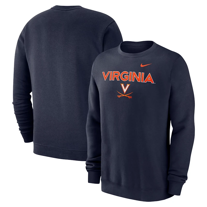 Nike Virginia Cavaliers Club Fleece Pullover Sweatshirt