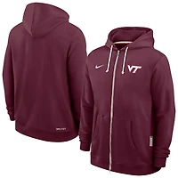 Nike Virginia Tech Hokies 2025 Sideline Performance Full-Zip Hoodie