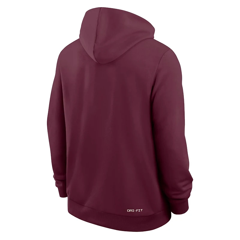 Nike Virginia Tech Hokies 2025 Sideline Performance Pullover Hoodie
