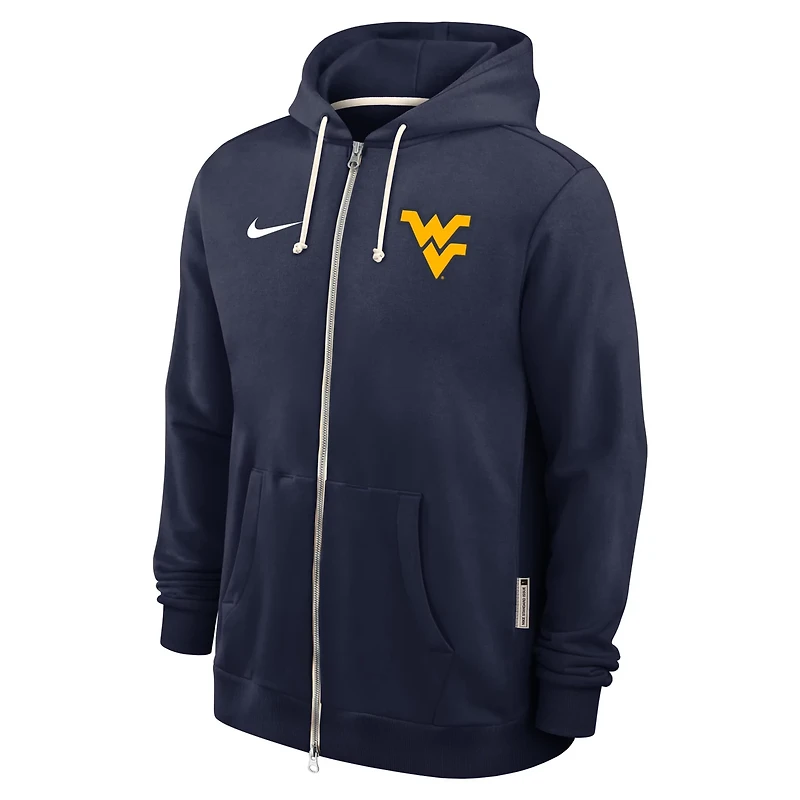 Nike West Virginia Mountaineers 2025 Sideline Standard Issue Dri-FIT Full-Zip Hoodie