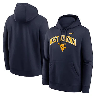 Nike West Virginia Mountaineers Club Fleece Arch Pullover Hoodie