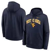 Nike West Virginia Mountaineers Club Fleece Arch Pullover Hoodie