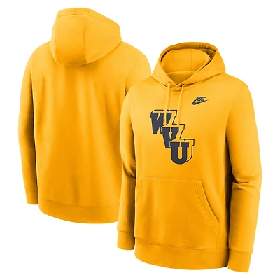 Nike West Virginia Mountaineers Legacy Logo Club Fleece Pullover Hoodie
