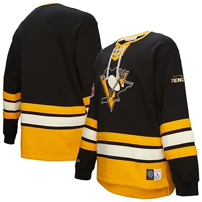 Pittsburgh Penguins Heritage Lace-Up Pullover Sweatshirt