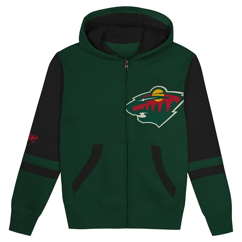 Preschool Minnesota Wild Face Off Full-Zip Hoodie