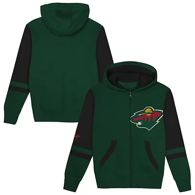 Preschool Minnesota Wild Face Off Full-Zip Hoodie