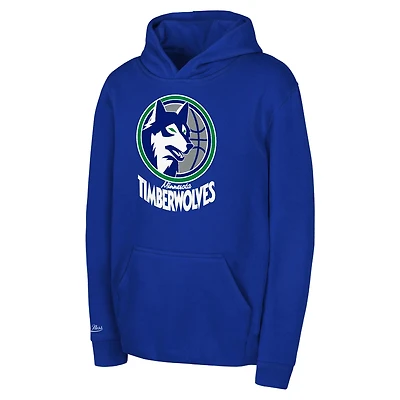 Preschool Mitchell  Ness Minnesota Timberwolves Retro Logo Pullover Hoodie