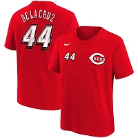 Preschool Nike Elly De La Cruz Cincinnati s 2025 MLB Speedway Classic Name  Number T-Shirt