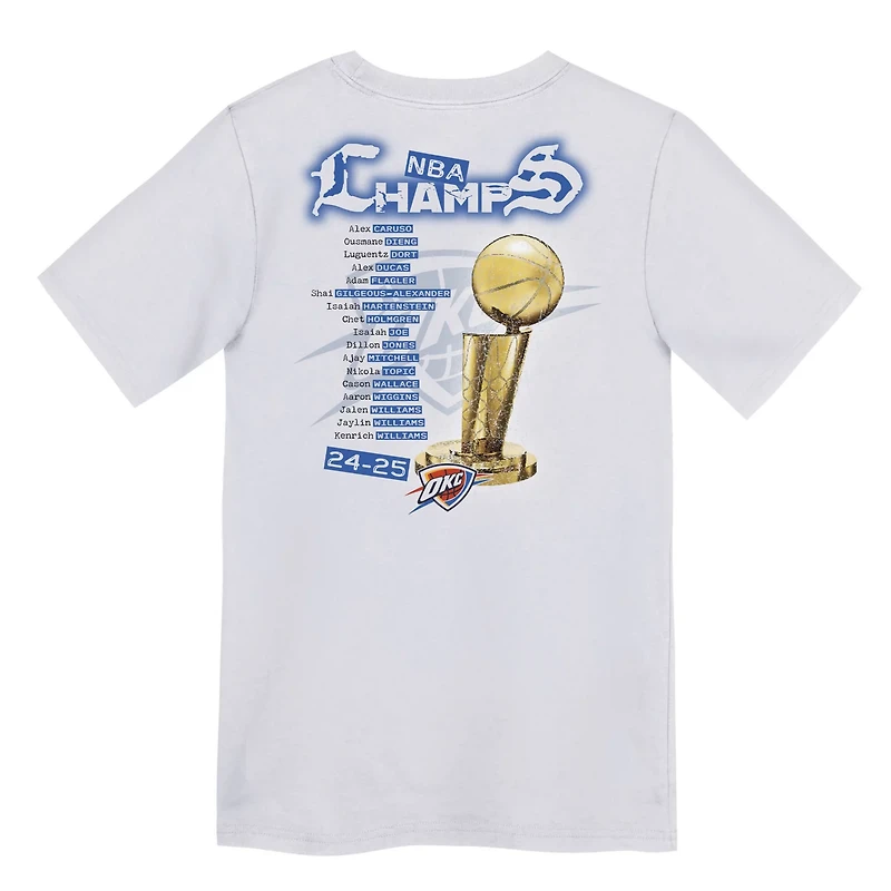 Preschool Nike Oklahoma City Thunder 2025 NBA Finals Champions Parade Roster T-Shirt