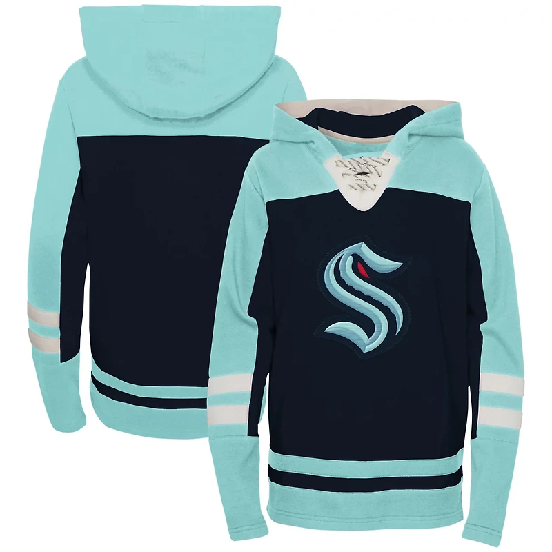 Preschool Seattle Kraken Ageless Revisited Lace-Up V-Neck Pullover Hoodie