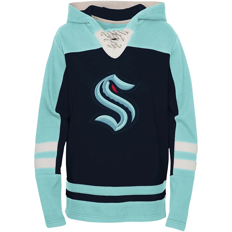 Preschool Seattle Kraken Ageless Revisited Lace-Up V-Neck Pullover Hoodie