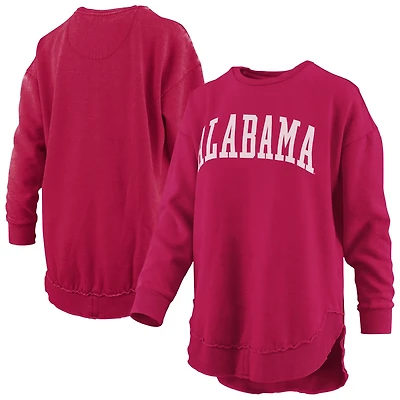 Pressbox Alabama Tide Melange Poncho Vintage Fleece Long Sleeve Pullover Sweatshirt