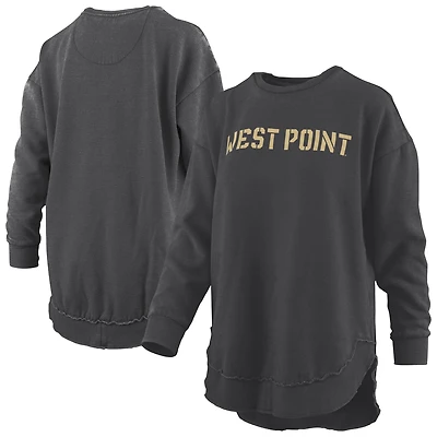 Pressbox Army Knights Melange Poncho Vintage Fleece Long Sleeve Pullover Sweatshirt