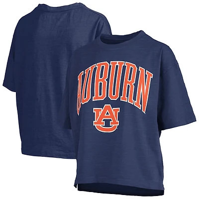 Pressbox Auburn Tigers Nelson Arch Over Logo Waist Length Oversized Slub T-Shirt