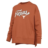 Pressbox Burnt Texas Longhorns Bonanza Chenille Harper Script Sweatshirt