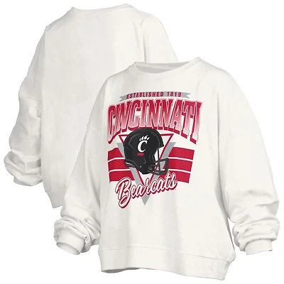 Pressbox Cincinnati Bearcats Oversized Janice Retro Waist-Length Pullover Sweatshirt