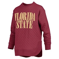 Pressbox Florida State Seminoles Quilted Long Sleeve Pullover Sweatshirt